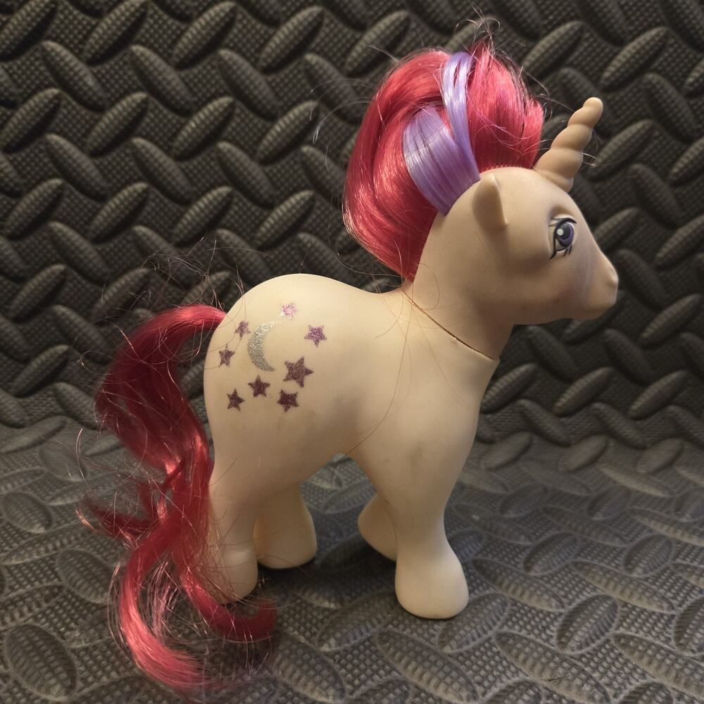 Vintage My Little Pony G1 Moondancer Unicorn Red Purple Hair Hasbro 1980s